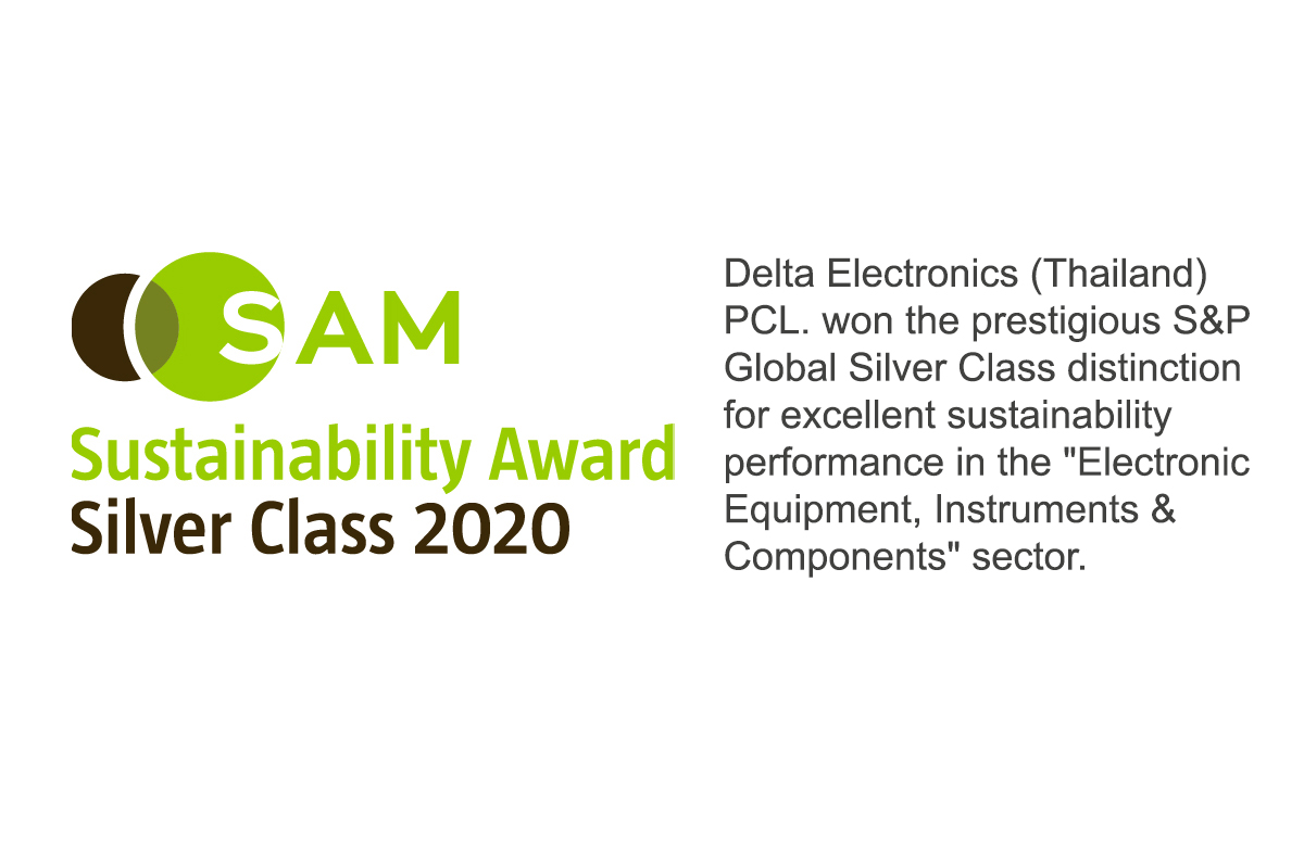 Delta - S&P Global SAM Silver Class Sustainability Award 2020