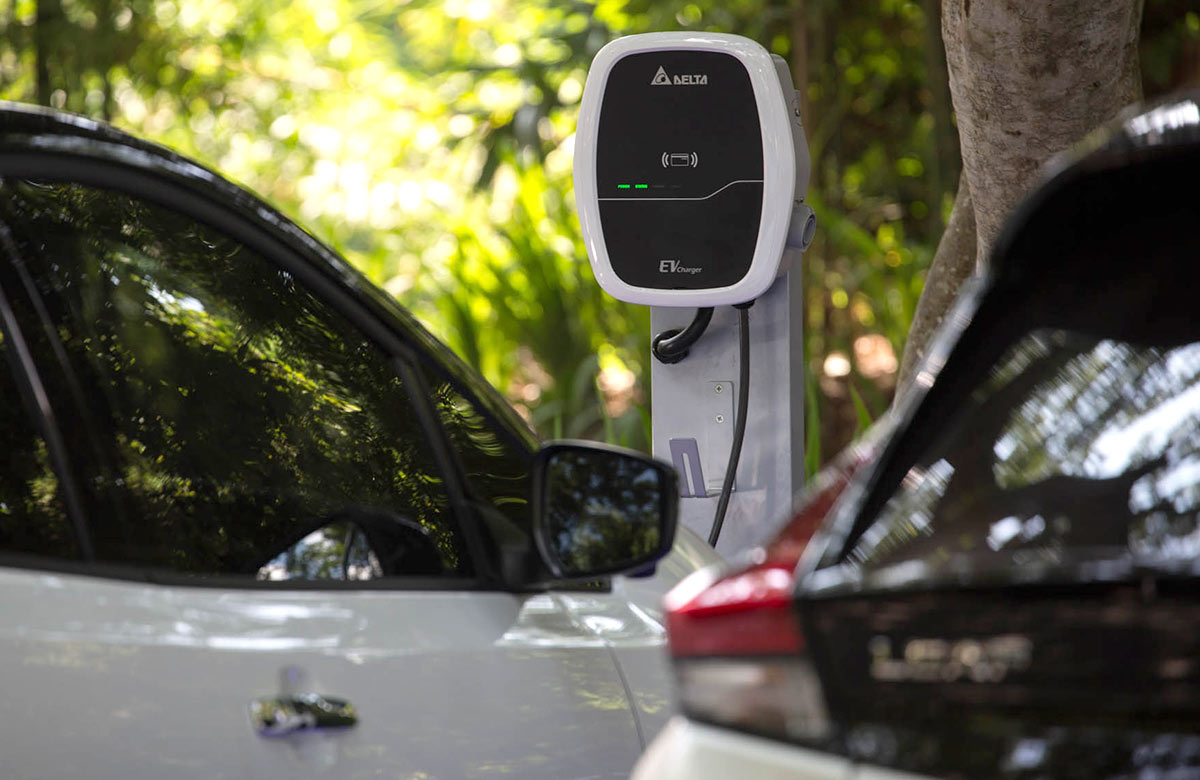 Delta EV Charging Solutions Power Nissan LEAF 